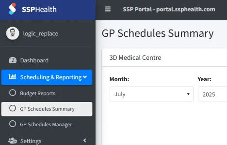 Custom GP roster portal Logic Replace LLC Portfolio